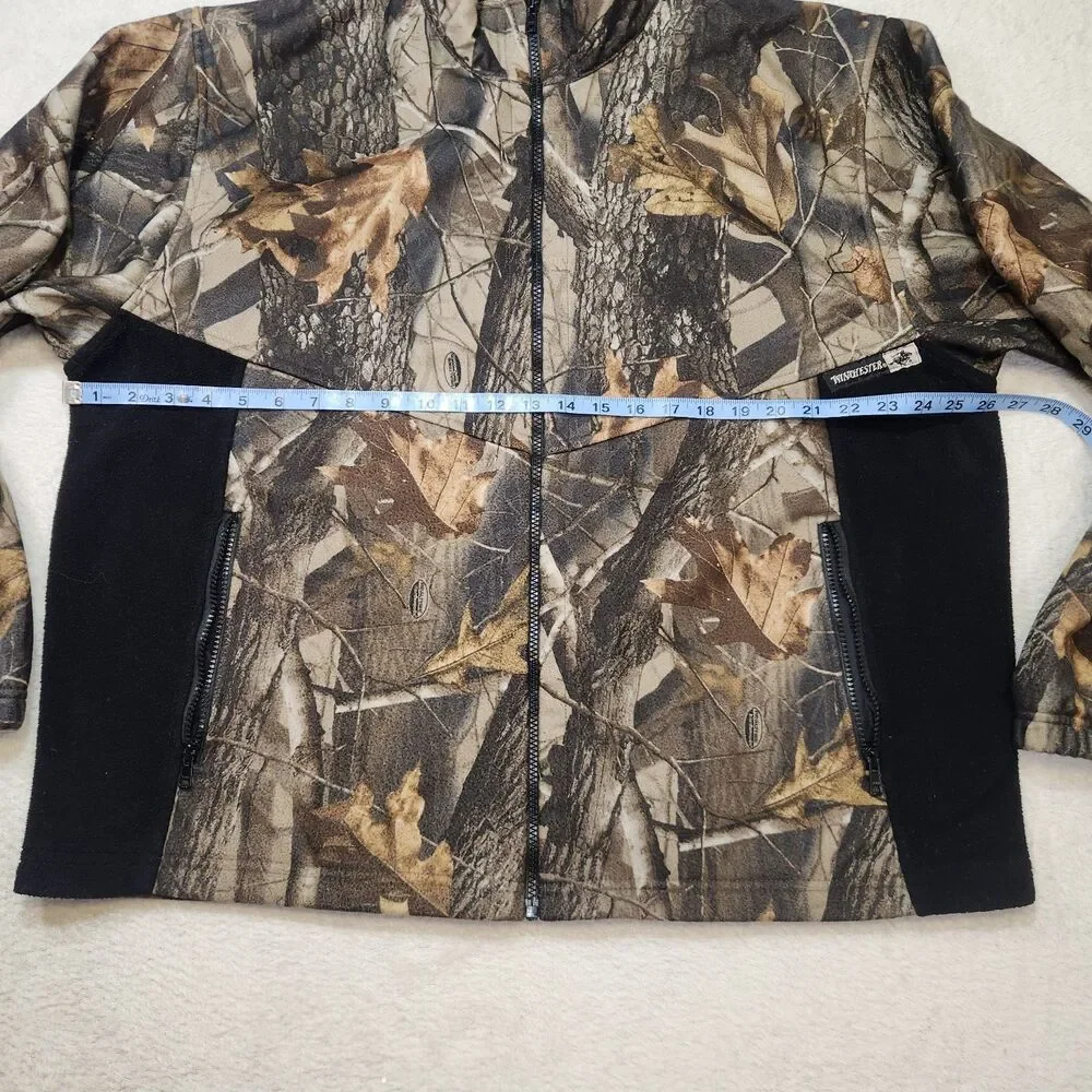 Winchester Men's XL Camouflage Jacket Full Zip Fleece Lined Zip Pockets Hunting
